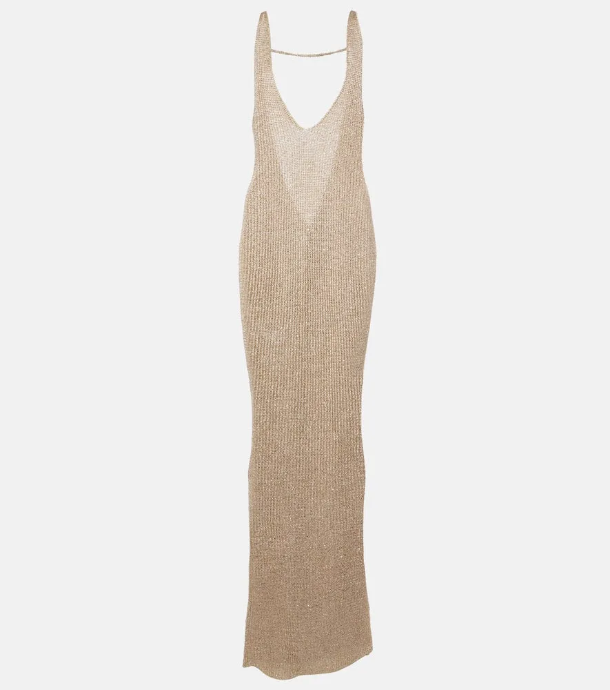 Bananhot Sunny Lamé maxi dress