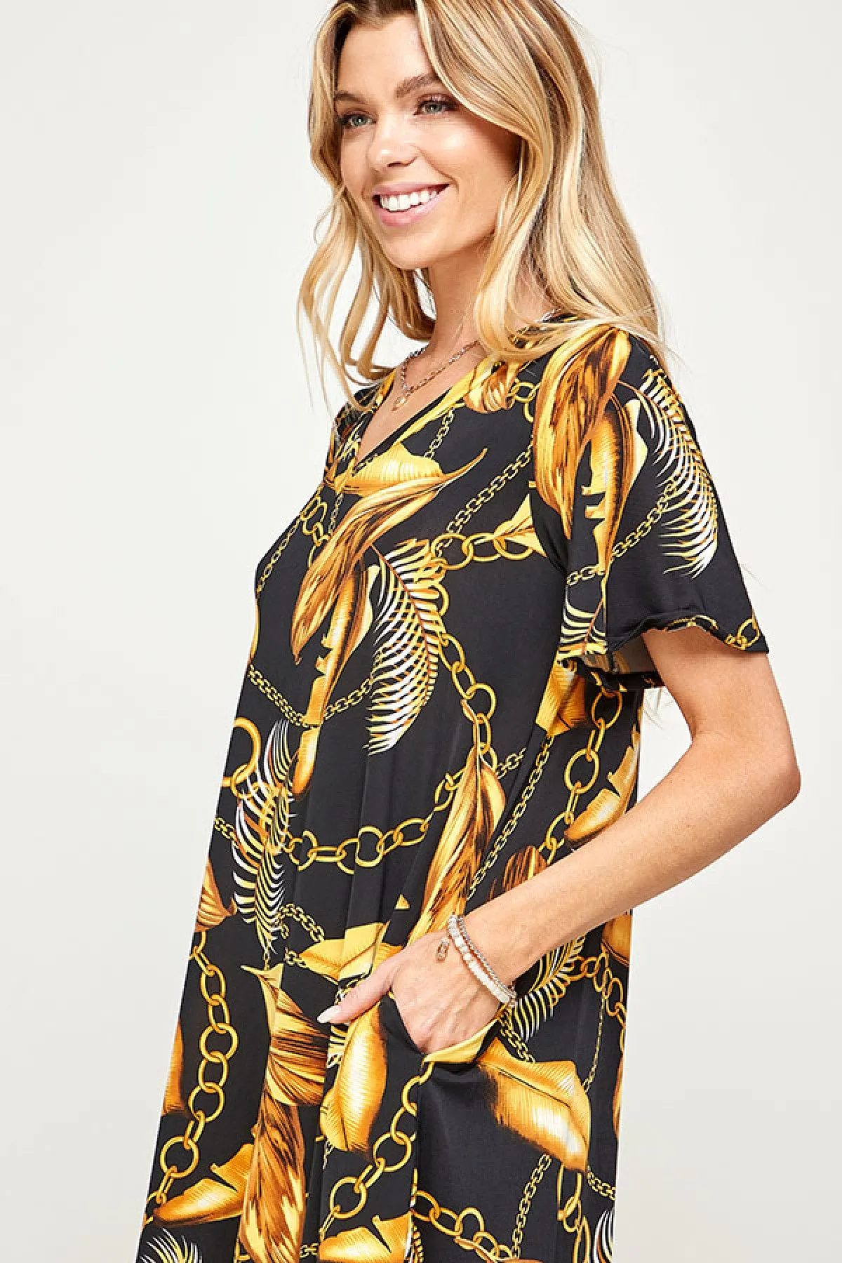 BLACK GOLD DRESS