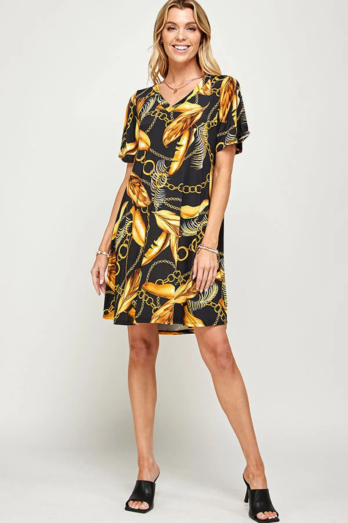 BLACK GOLD DRESS