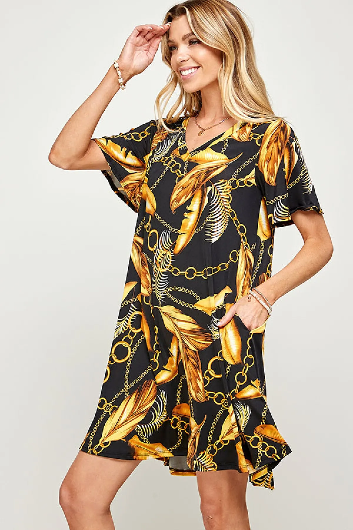 BLACK GOLD DRESS