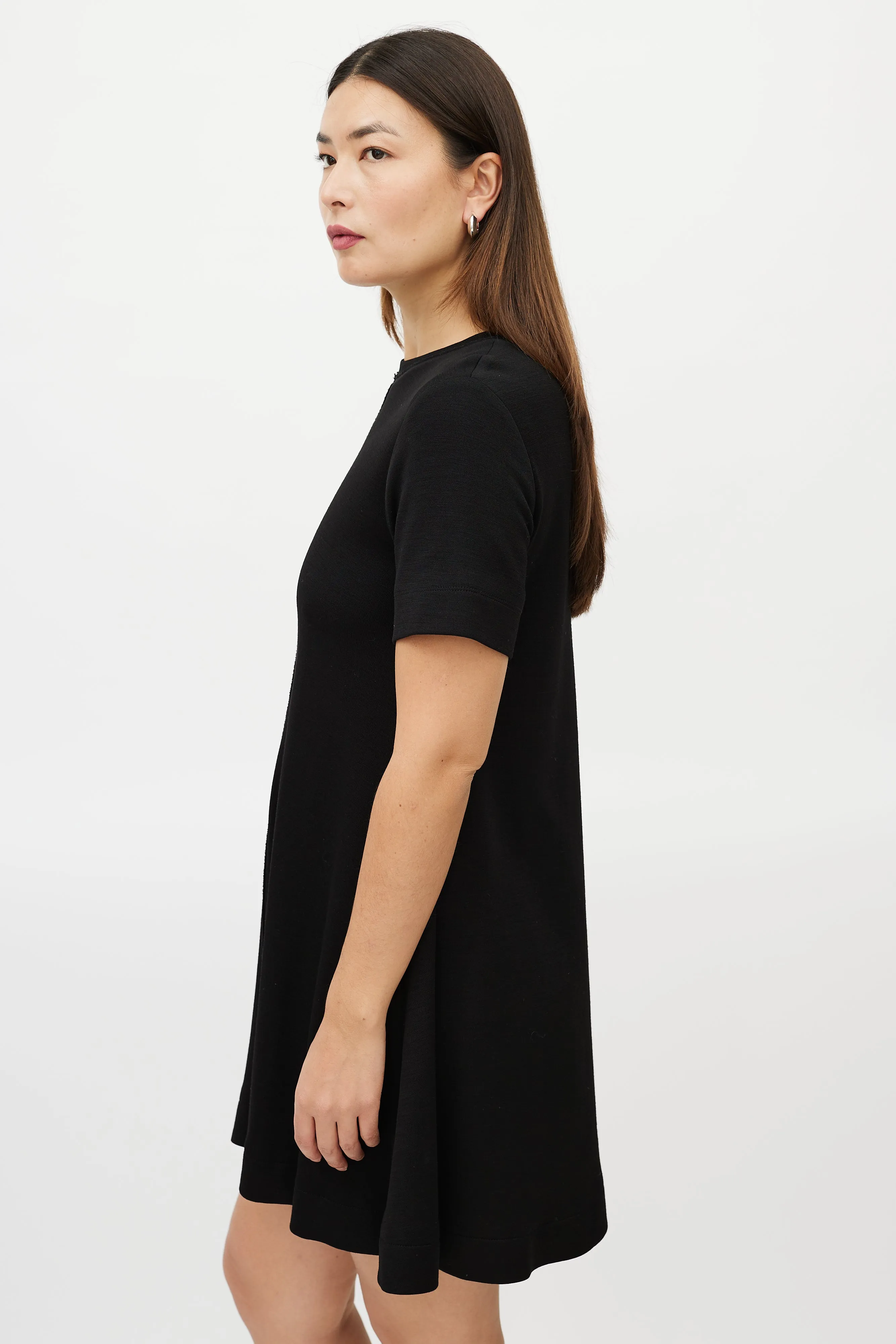 Black Side Bow Shift Dress
