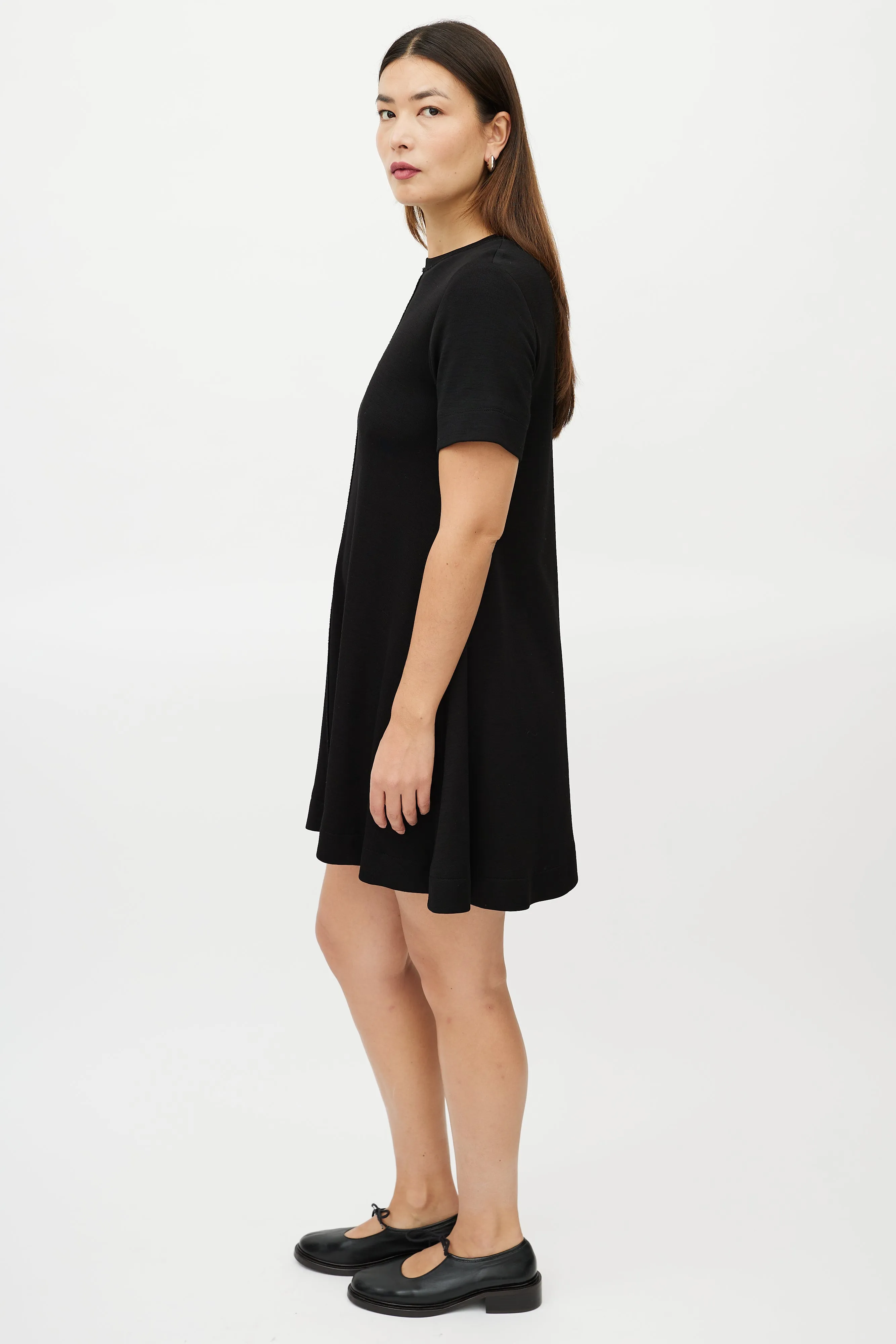 Black Side Bow Shift Dress