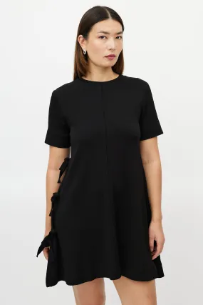 Black Side Bow Shift Dress