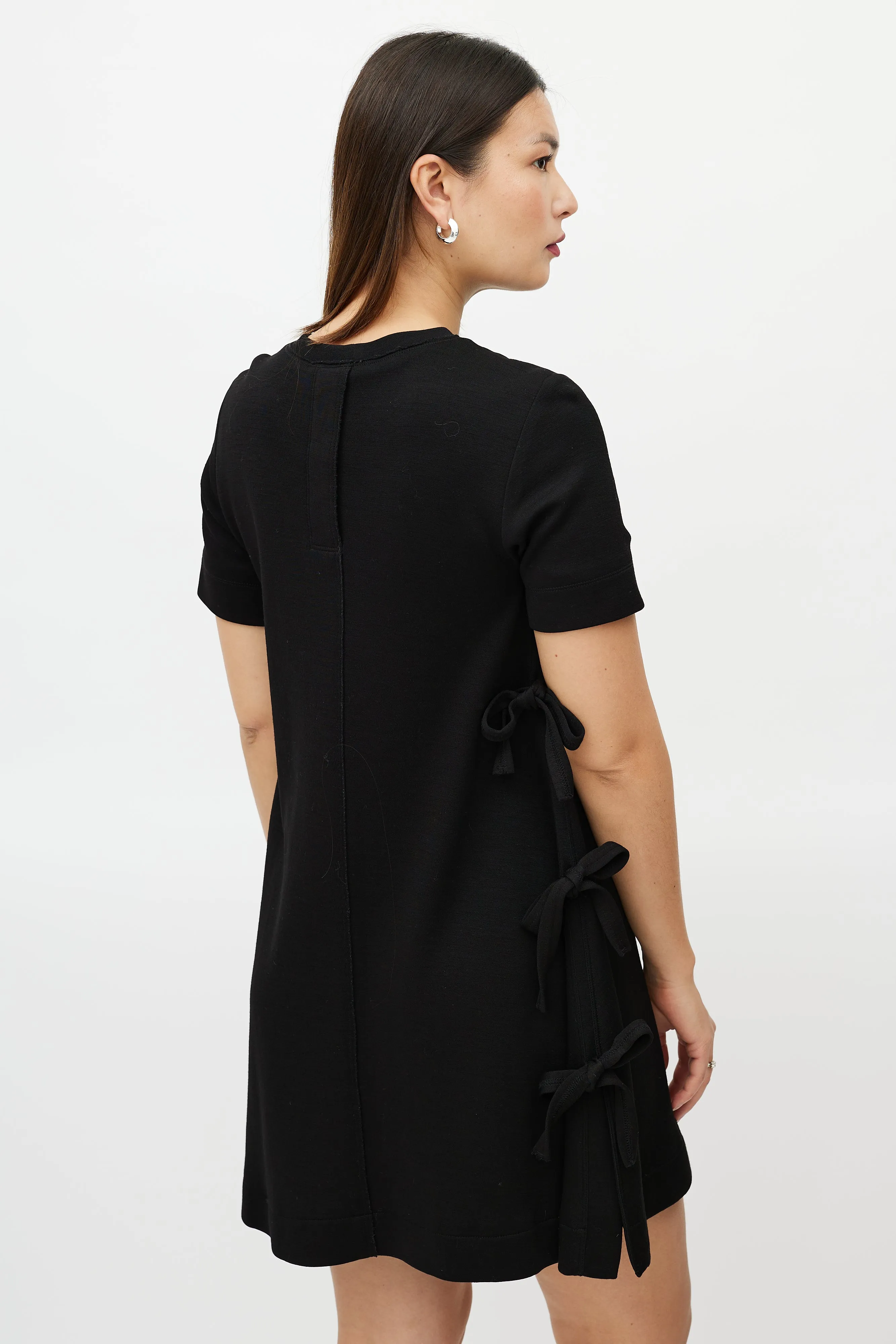 Black Side Bow Shift Dress