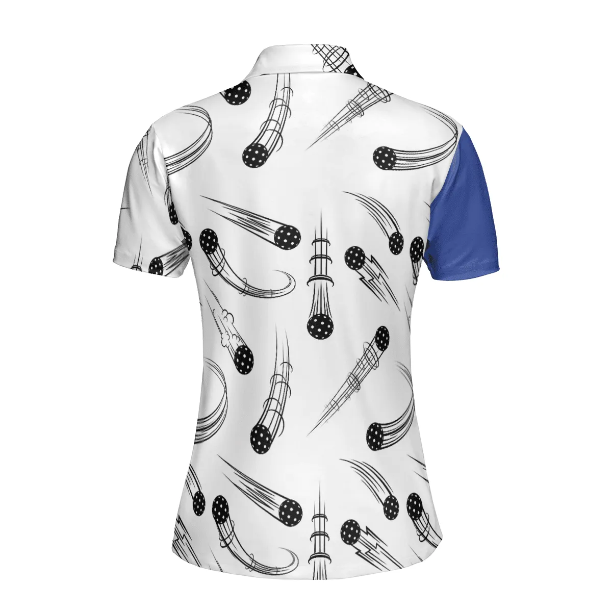 Blue White Pickleball Polo Shirt For Women, Gift for Pickleball Lovers