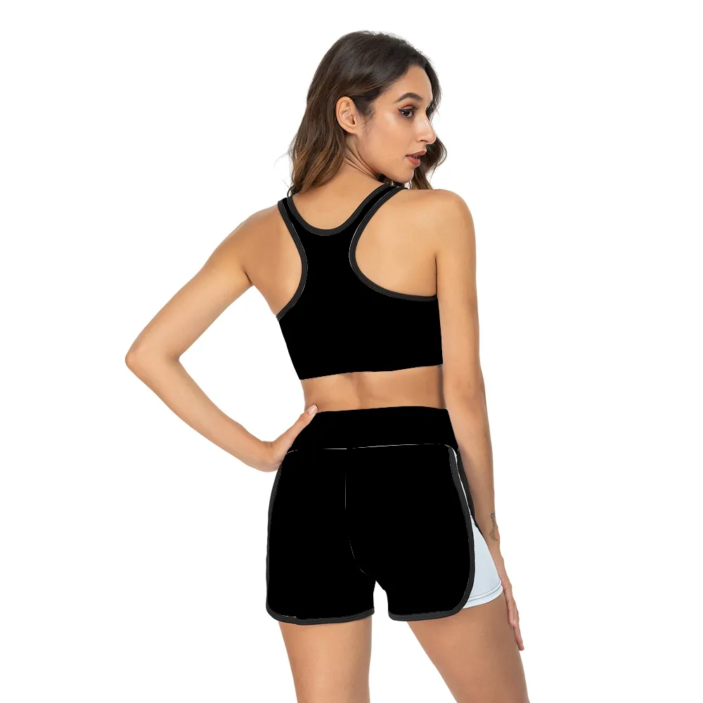 BMCLUB Women's Activewear Racerback Bra & Shorts Set