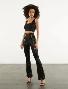 Commando Sequin Flare Legging| Black