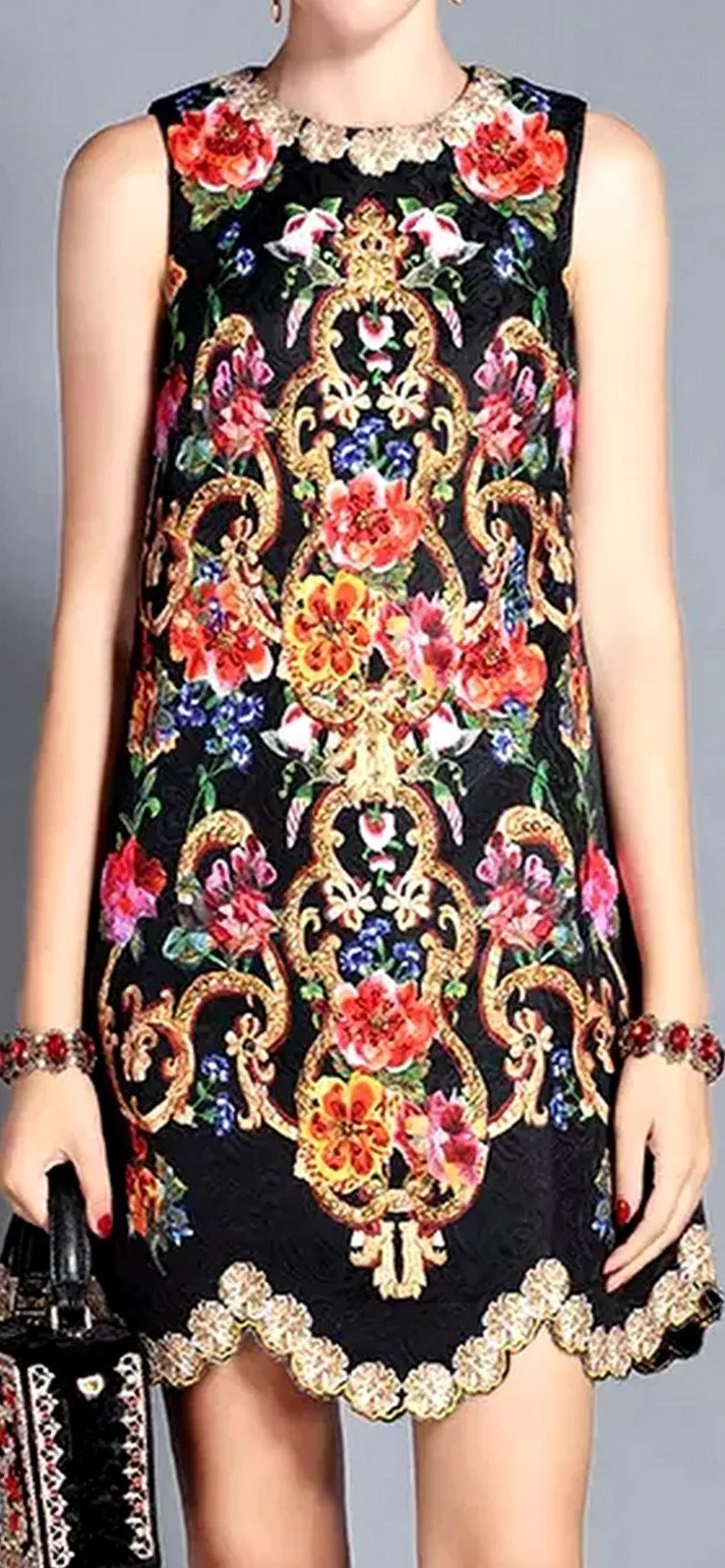 Embellished Shift Dress