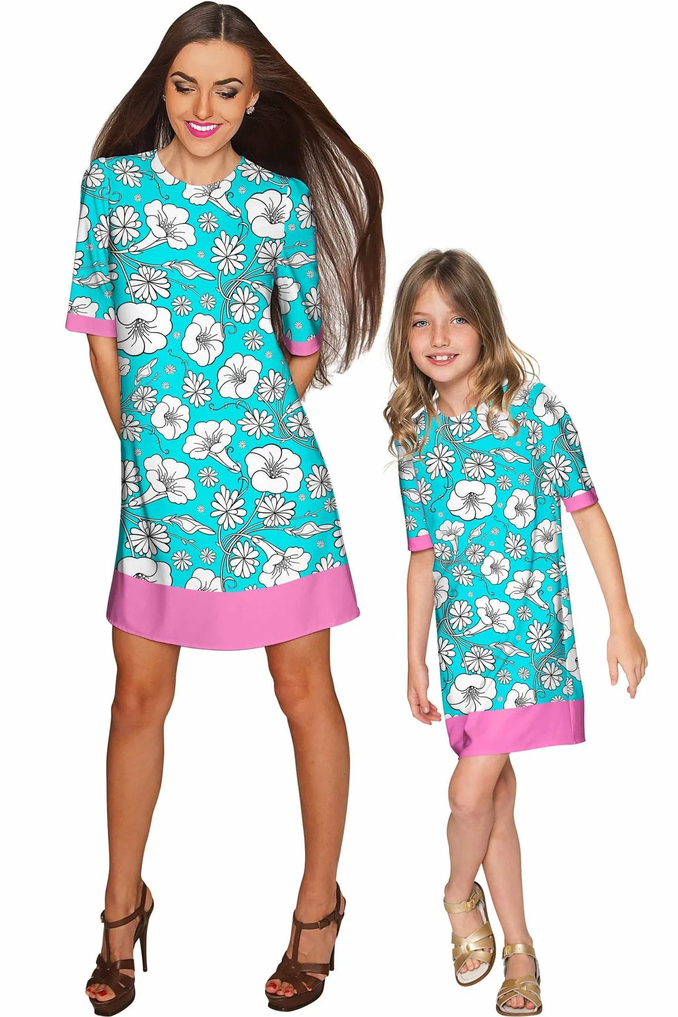 Forever Young Grace Pretty Blue Floral Shift Dress - Women