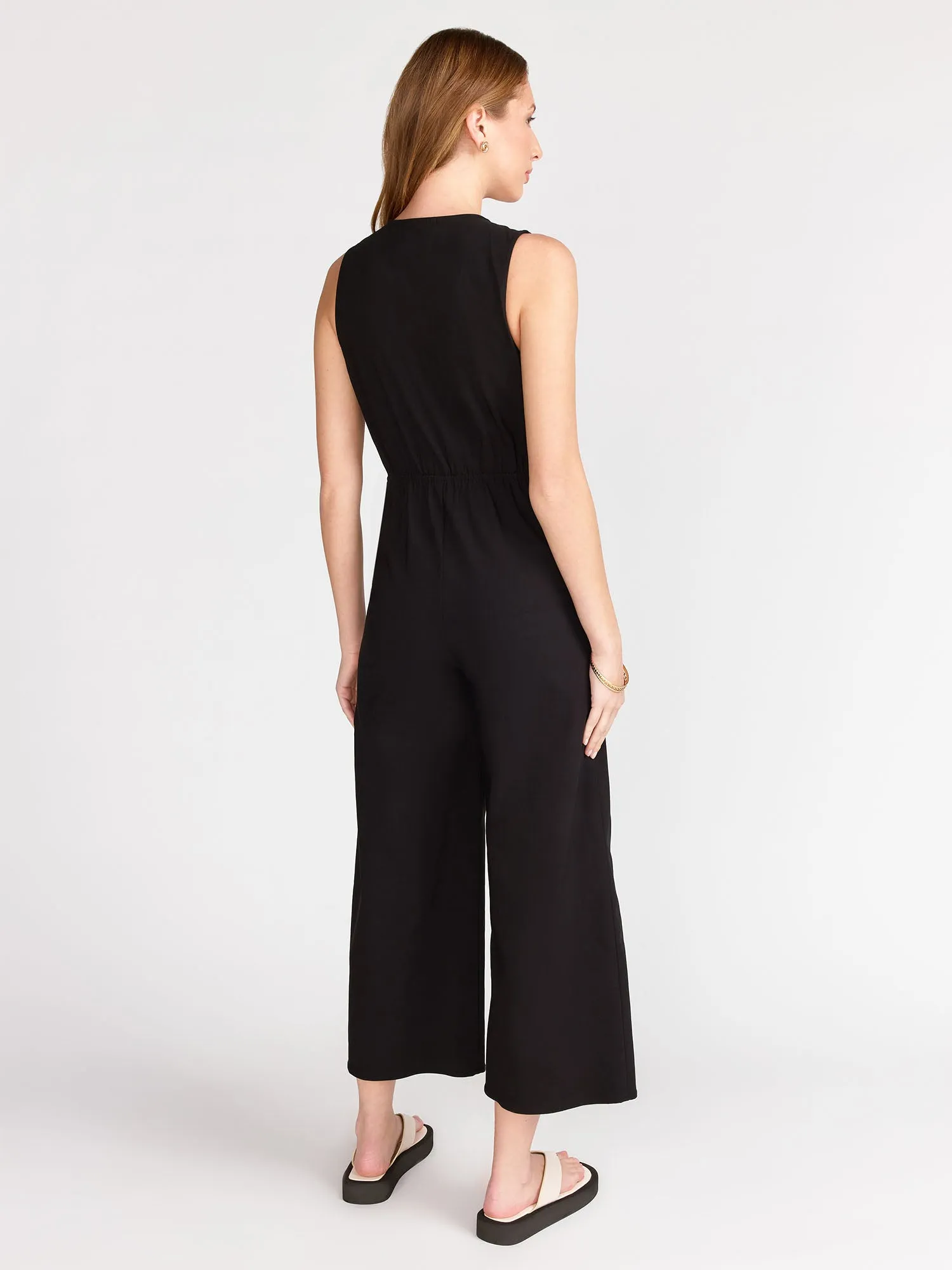 Gilli Sleeveless V-Neck Button Down Jumpsuit - Brands We Love