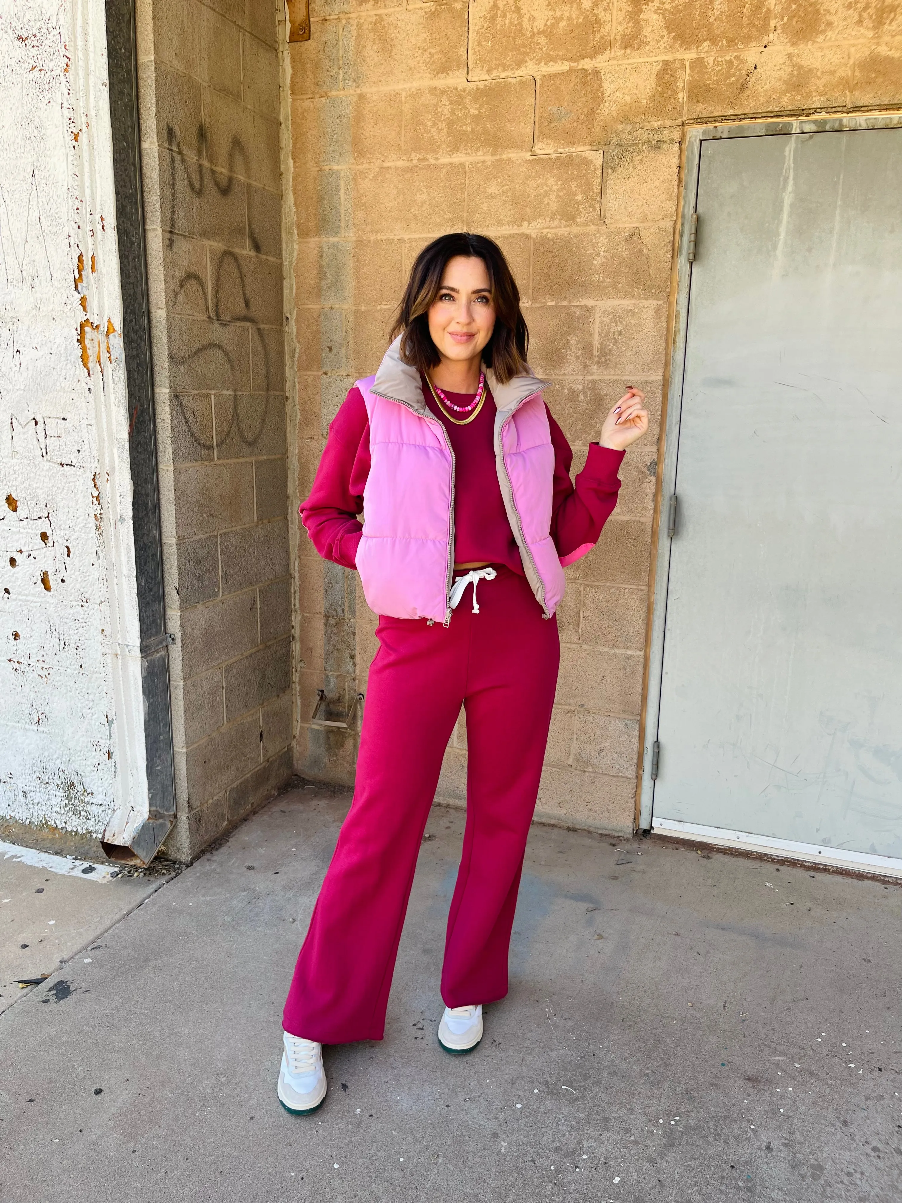 Kerri Rosenthal | Weekend Barb Loved Sweatpant - Burgundy