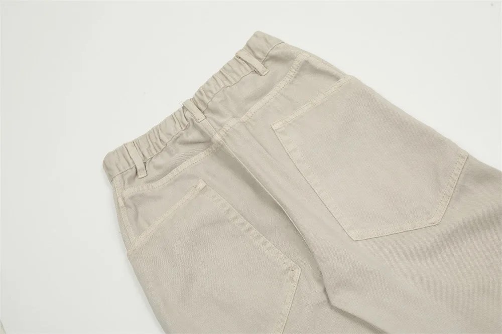 Men's American-style Solid Color Straight Jeans