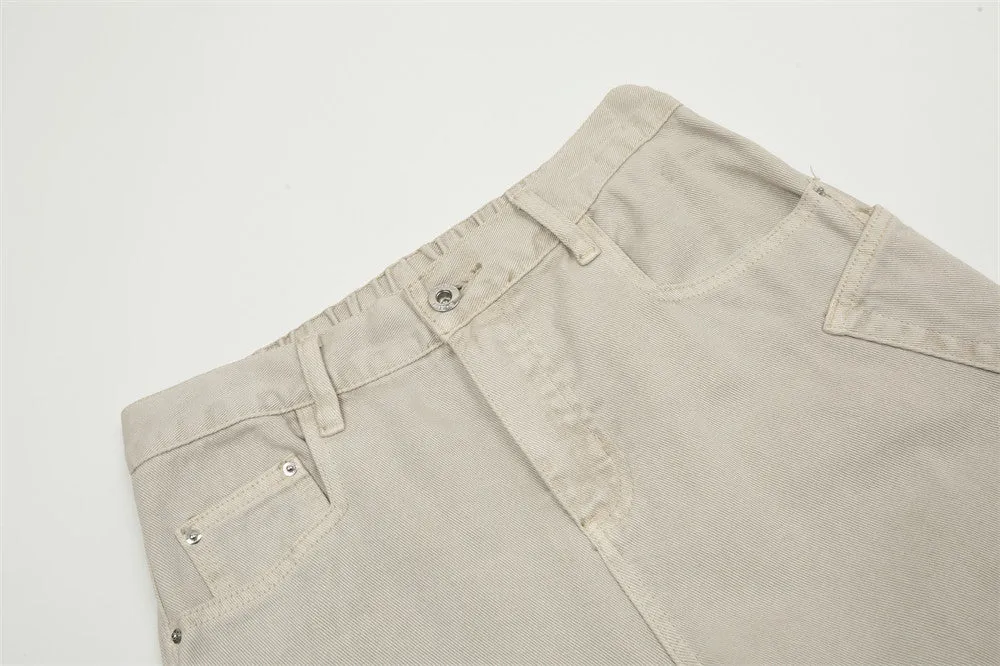 Men's American-style Solid Color Straight Jeans