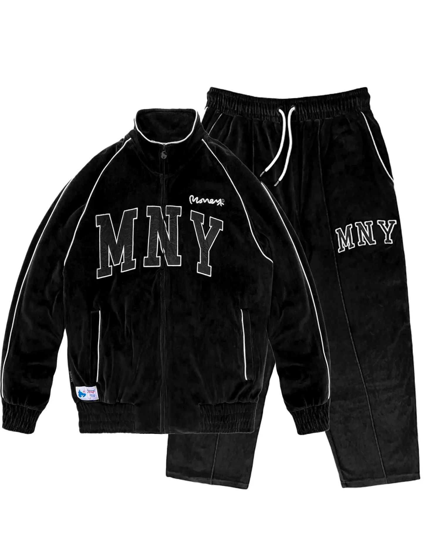 MONEY VELOUR TRACKSUIT IN BLACK