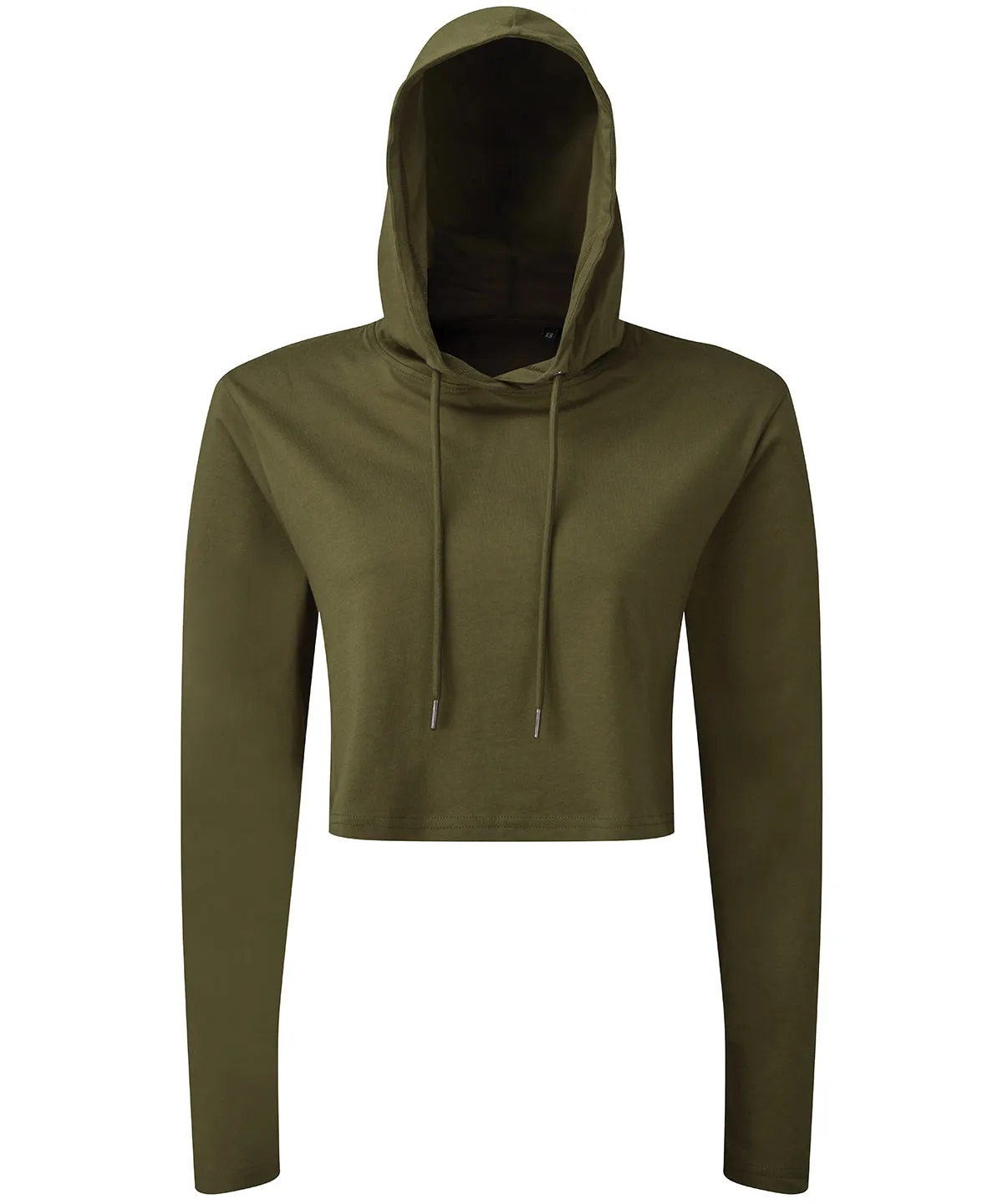 Olive - Women's TriDri® cropped hooded long sleeve t-shirt