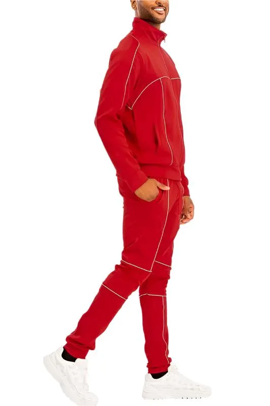 Reflective Piping Track Sets for Men