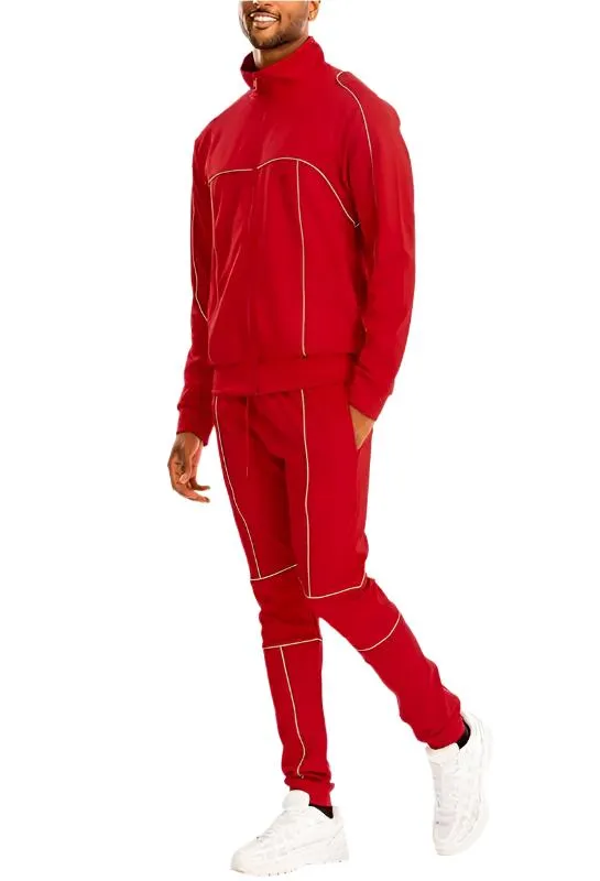 Reflective Piping Track Sets for Men