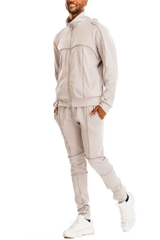 Reflective Piping Track Sets for Men