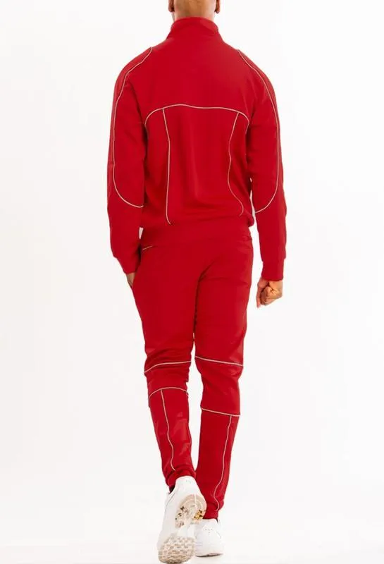 Reflective Piping Track Sets for Men