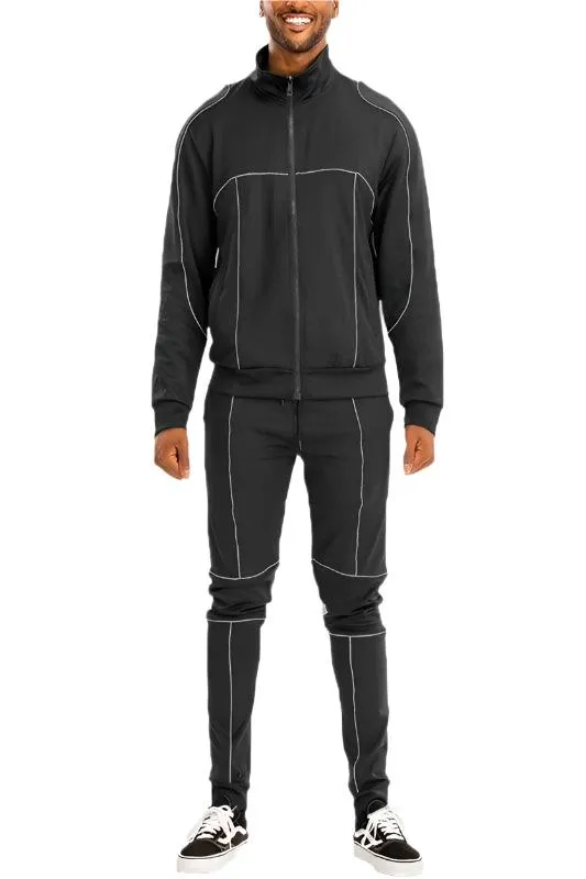 Reflective Piping Track Sets for Men