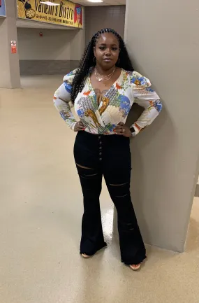 Ripped N Flared Jeans