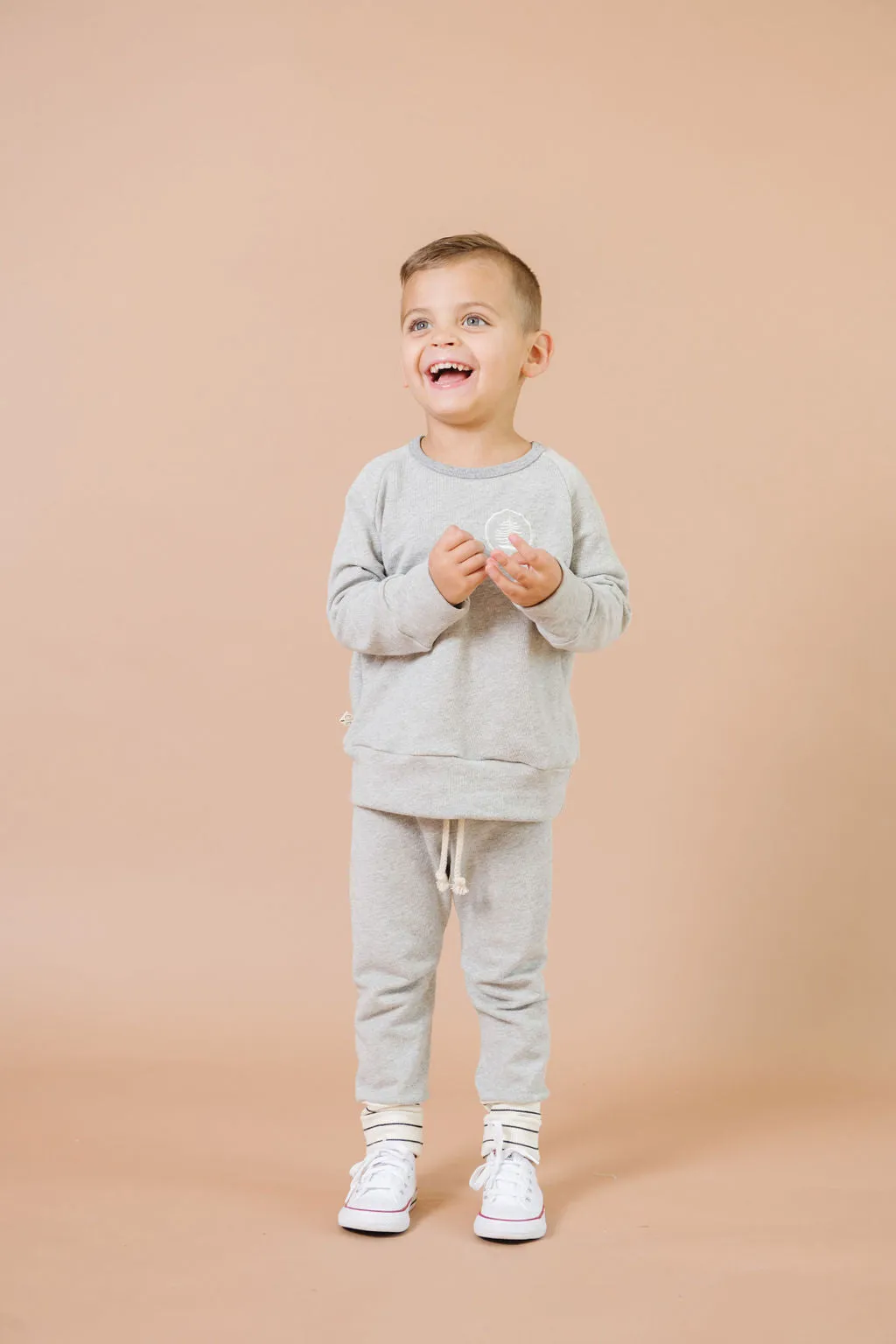 skinny sweats - pebble