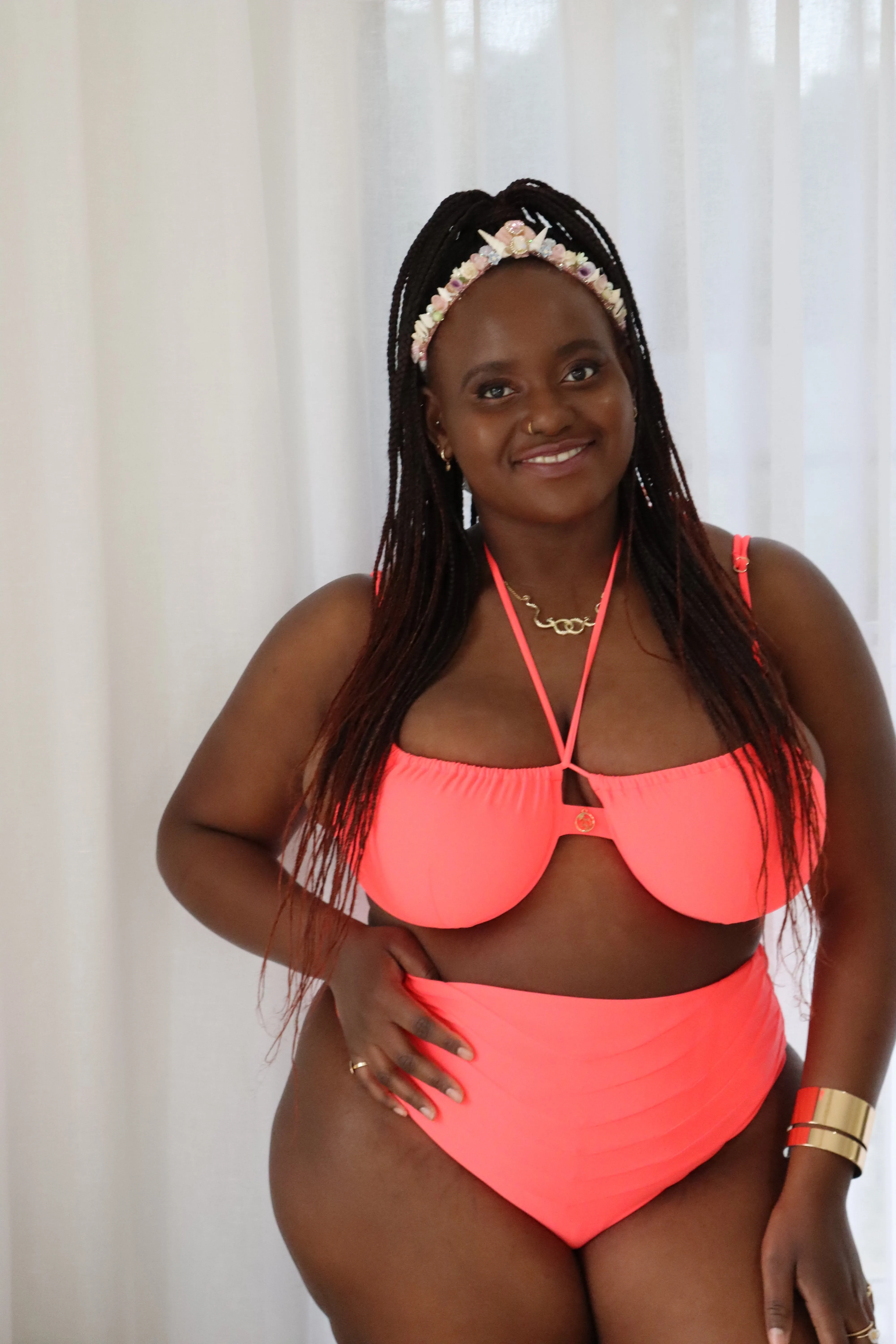 TULA BOTTOMS - MID CUT - Coral