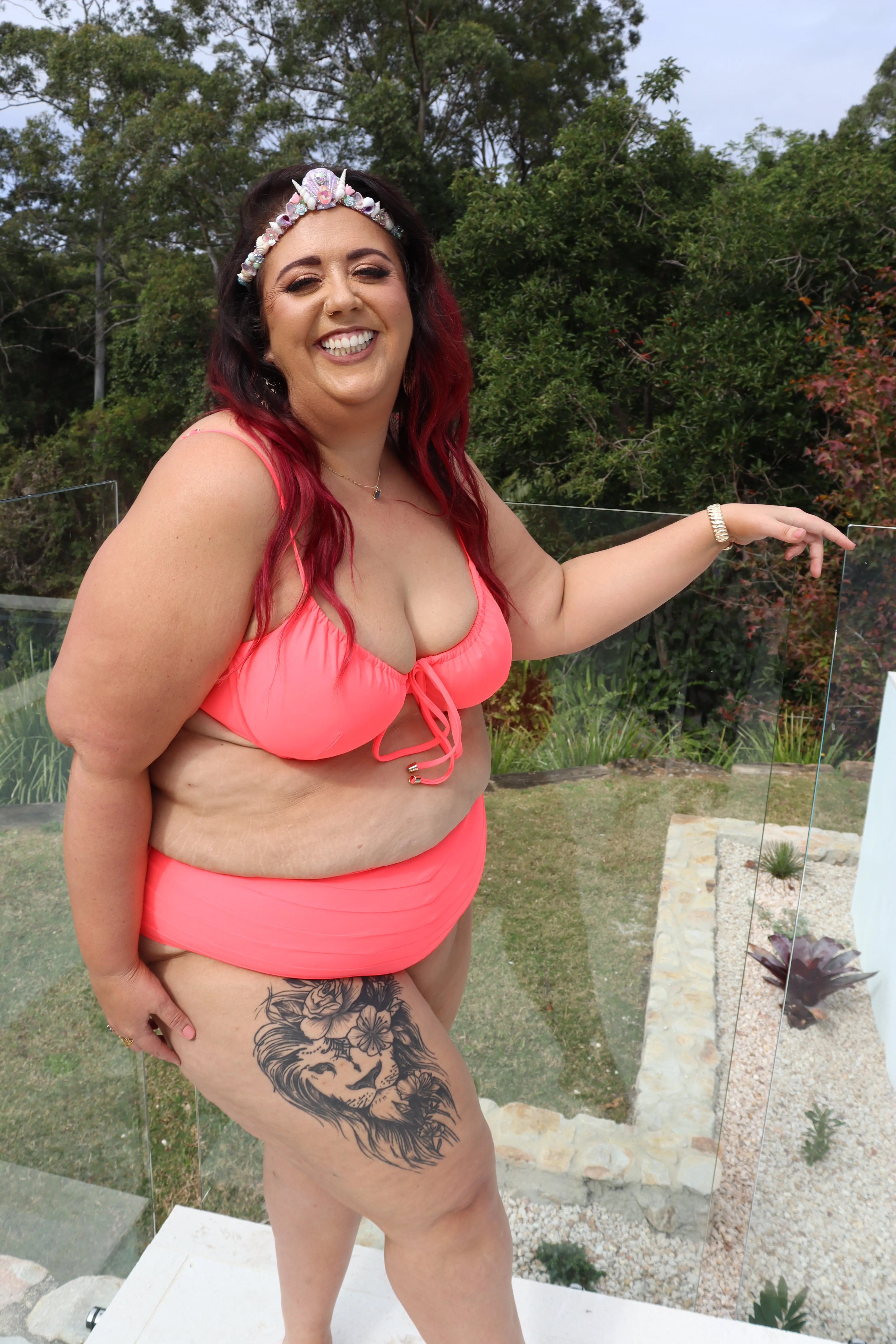 TULA BOTTOMS - MID CUT - Coral
