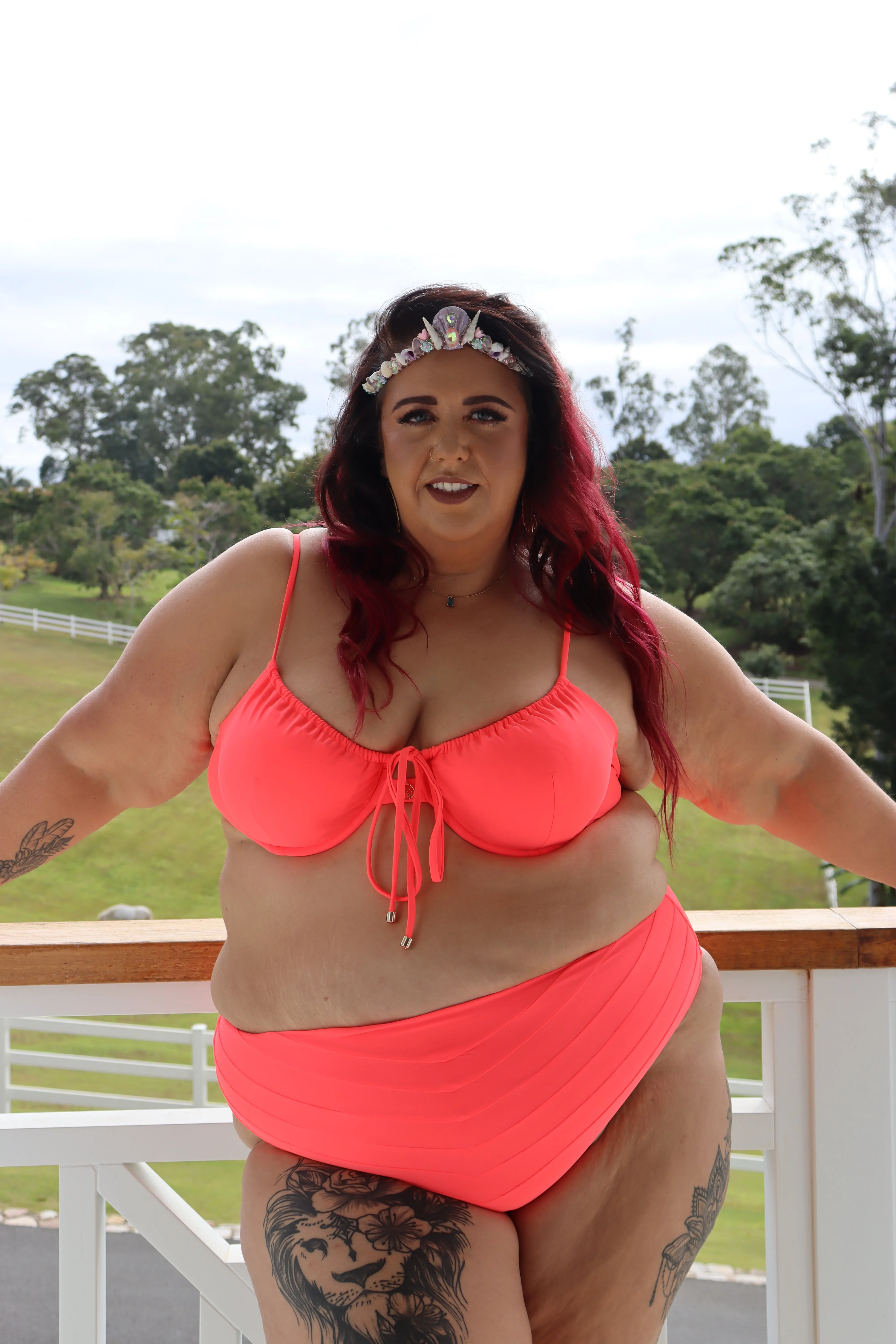 TULA BOTTOMS - MID CUT - Coral