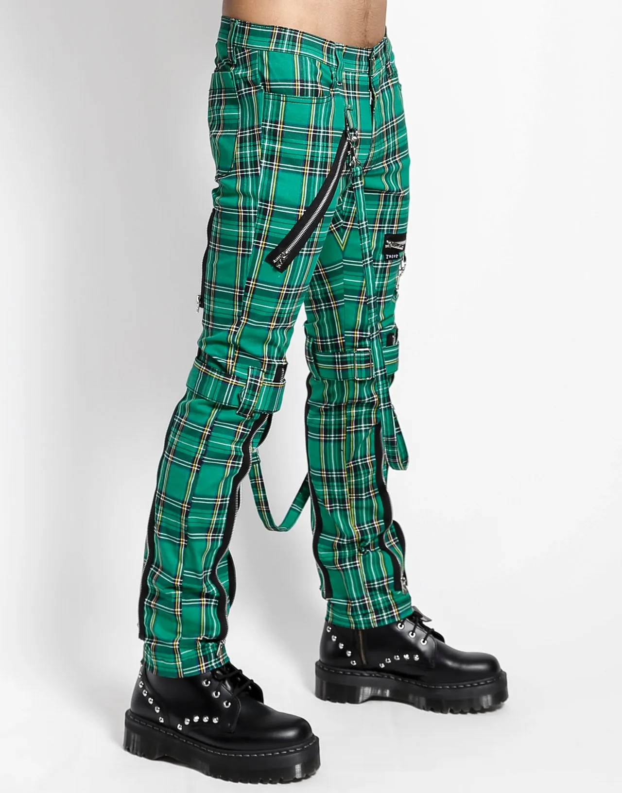 UNISEX Green Plaid Bondage Pant