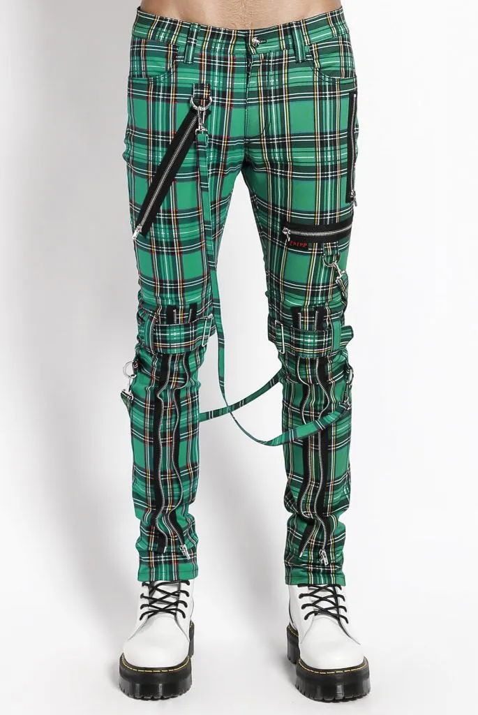 UNISEX Green Plaid Bondage Pant