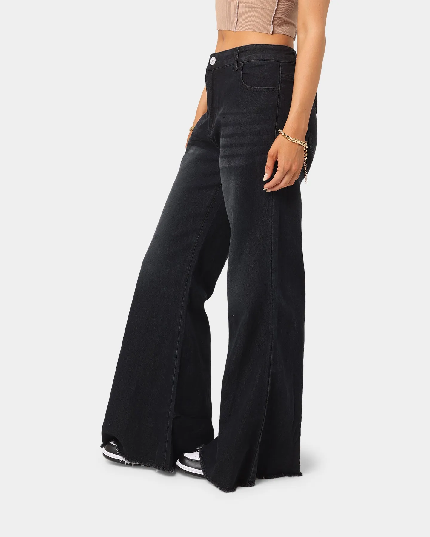 XXIII Women's Jacquie Bell Bottom Jeans Black