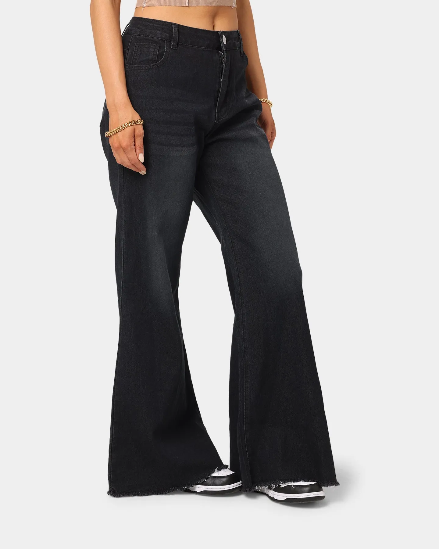 XXIII Women's Jacquie Bell Bottom Jeans Black